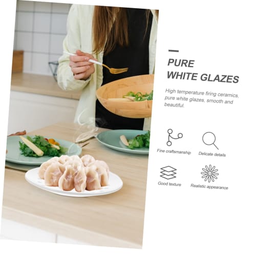 Operitacx 1-Piece Perforated Ceramic Steamer, Convenient and Practical for Home Food Steaming, Fish, and Dumplings