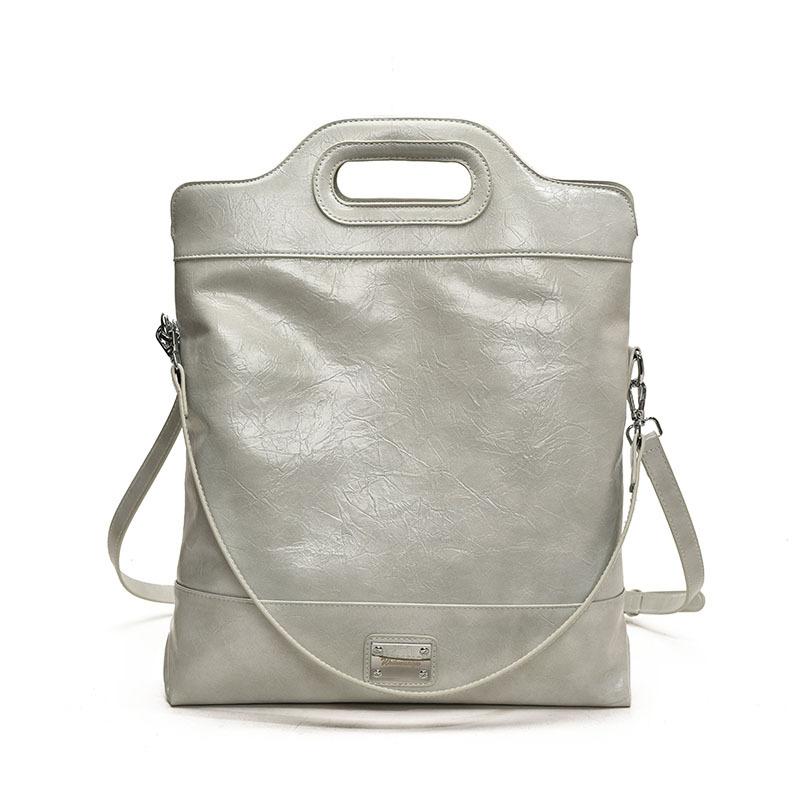 Commuter Large-capacity Bag Women's New Casual Soft Leather Shoulder Messenger Bag Portable Tote Bag