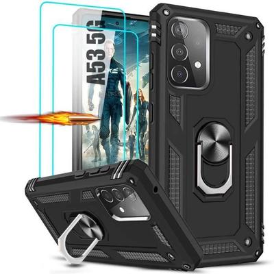 Protective Case - PROSHOP - for Samsung A53 5G - Rigid - Black - 2 Tempered Glass