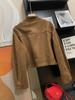 Women's High-End Suede Jacket - Chic Spring/Autumn Petite Fashion 2025