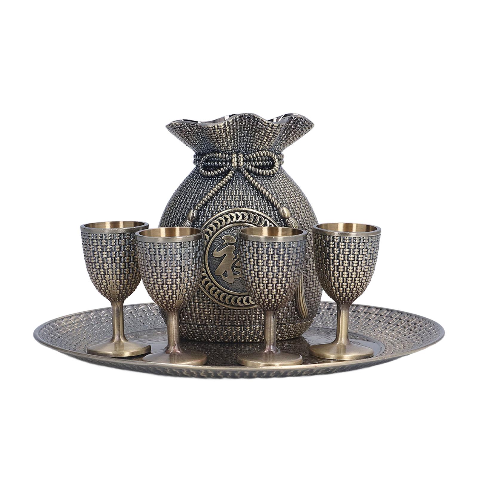 

Турецкий чайный сервиз в винтажном стиле из цинкового сплава с тиснением, изысканный узор, не выцветает, очень прочный L