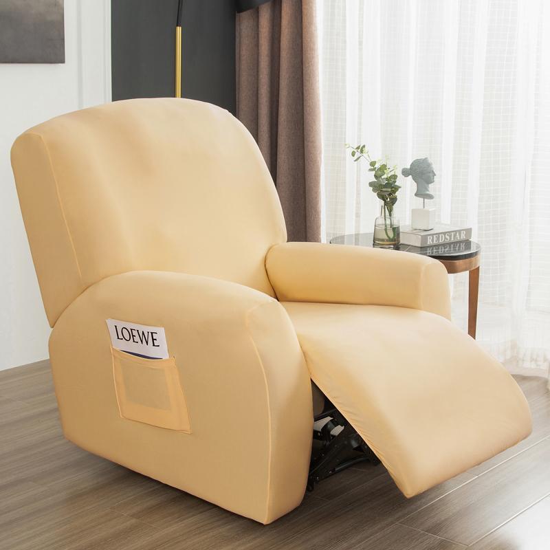 4 Stück wasserdichter Liegesofabezug für Wohnzimmer, elastischer Liegestuhlbezug, Schutz für Lazy Boy Relax-Sesselbezug