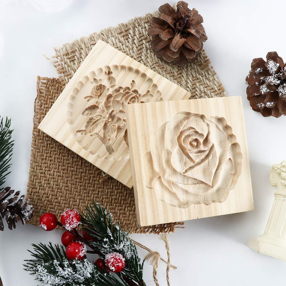 Bakeware Cake DIY Household Baking  Mould Kitchen Accessories Cookie Stamp Wooden Cookie Mold
