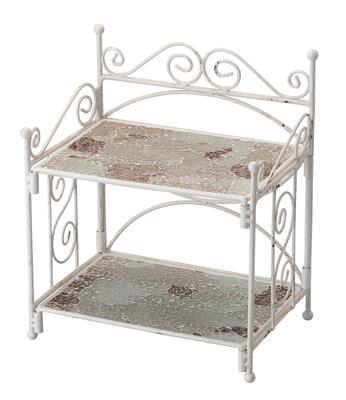 Foldable 2-Tier Shelf, White, 50194