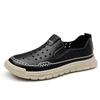 Fashion Casual Leather Men Loafers Handmade Slip-on Lazy Flats  Breathable Male Walking Driving Shoes Outdoor Treking Footwear Moccasins