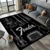 27 Style New 3D Fender Retro Guitar Instruments Music Carpet Rug for Living Room Bedroom Home Sofa Decoration,Non-slip Floor Mat