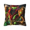 Game Metroid MT Cool Soldier Square Pillowcase Cushion Cover Pillow Case Throw Pillow Cover for Home Sofa Living Room