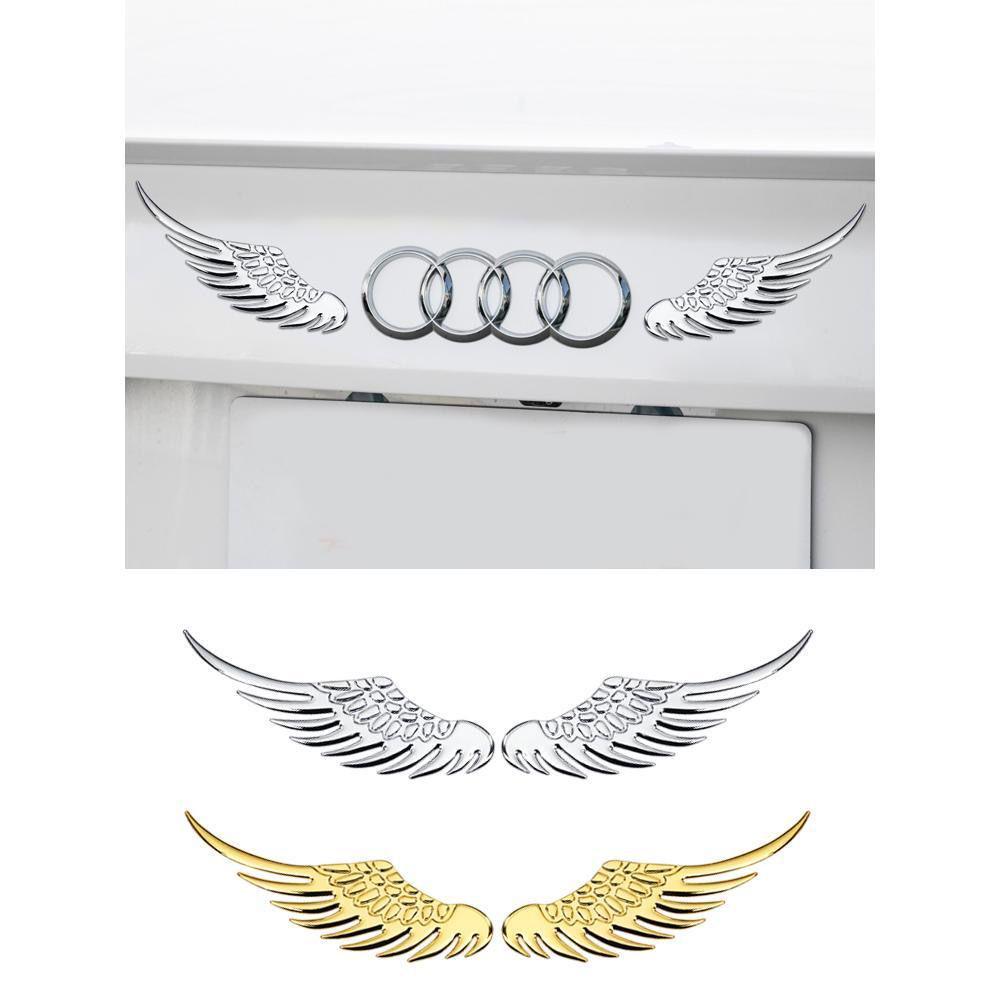 Car Exterior Angel Wing Emblem Stickers - Pair