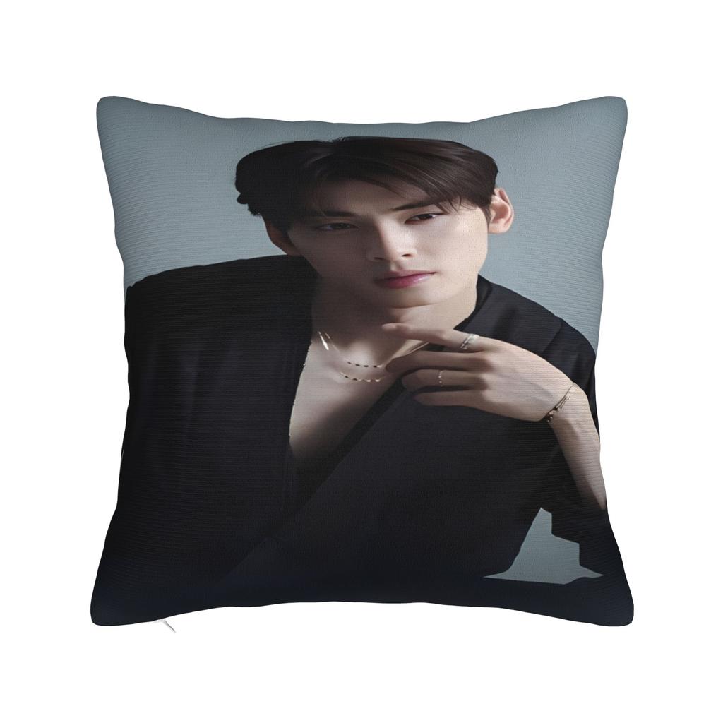 CHA EUN WOO Kpop ASTRO Idol Pillowcases Product Printing Cushion Cover  Throw Pillow Cover Bed Decorations Square Multiple Sizes