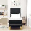 Box Spring Bed with Cushions and Headboard Black 200 x 80 cm Fabric
