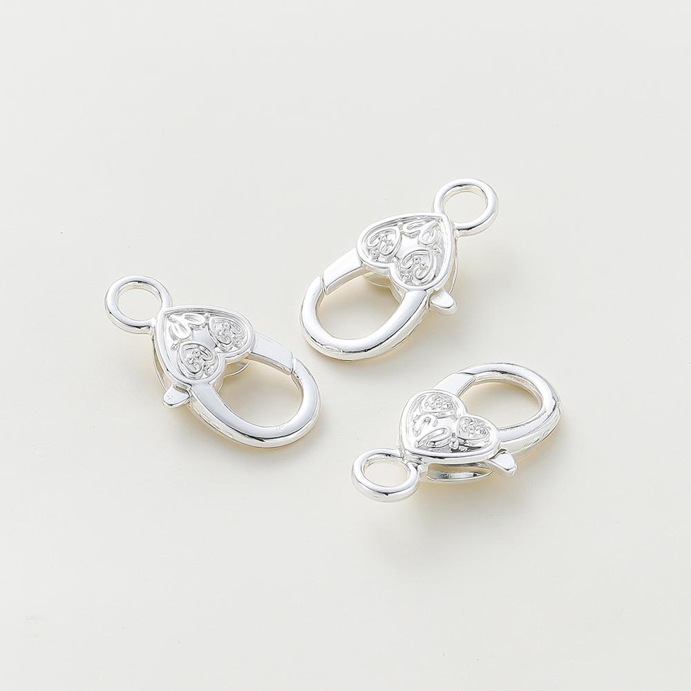 

5pcs 14K 18K Gold Color Plated Heart Shape Lobster End Clasp Bracelet Charm Decorate Clasp Connectors For DIY Jewelry Findings