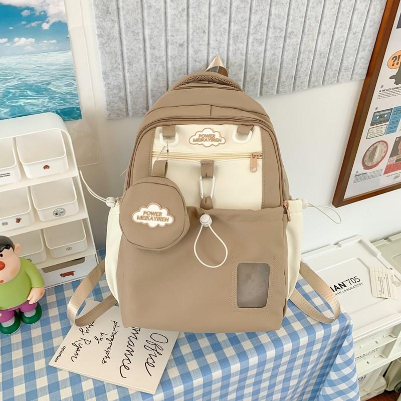 

Новый школьный рюкзак отличается высокой ценностью, свежий и милый, рюкзак конфетных цветов, легкий и вместительный рюкзак для учеников средней школы. хаки