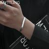 Men's Bracelet Homme 925 Sterling Silver Blade Chain Bracelet for Women Men Snake Chain Couple Punk Gift Jewelry Wholesale