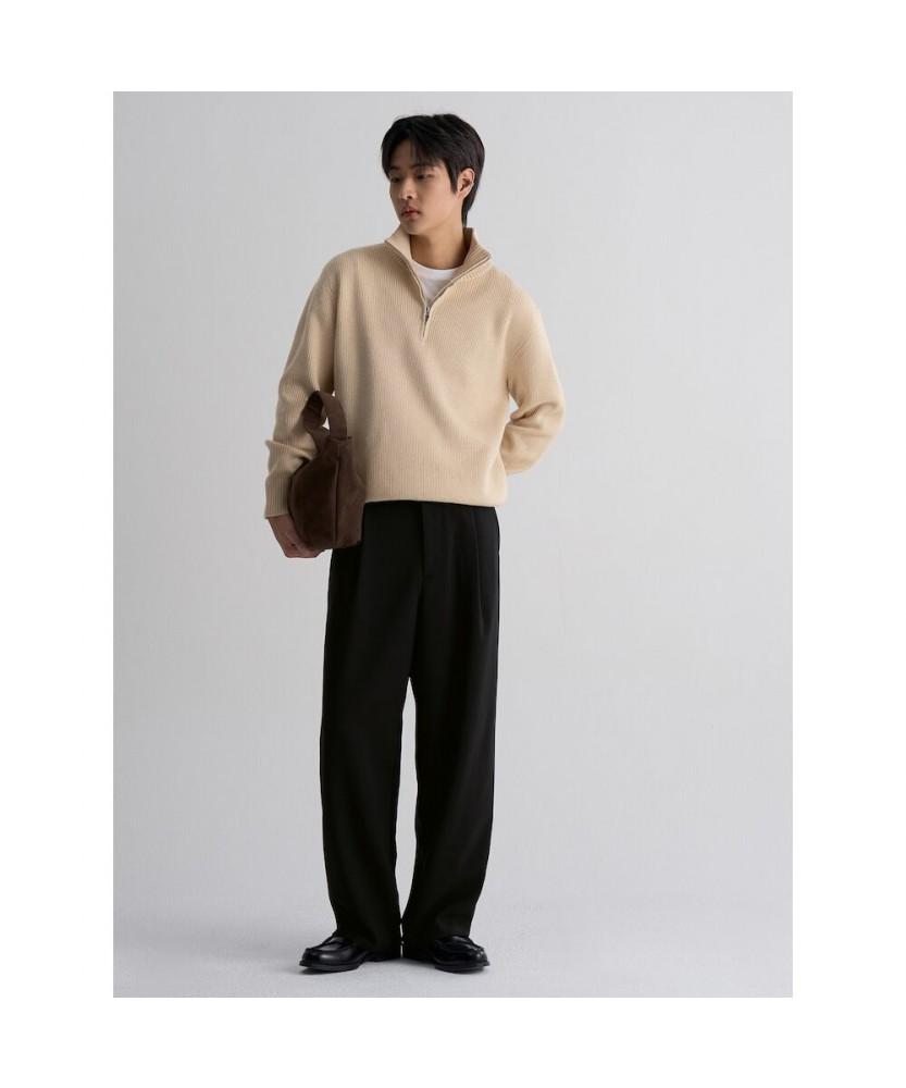 8SECONDS Half-Zip High-Neck Knit - Ivory