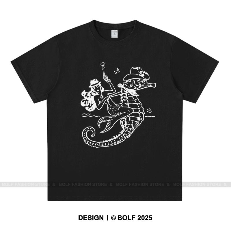 Printed 100% Cotton Women's Oversized T-Shirt Loose Fit Graphic Tees Tops for Daily Wear