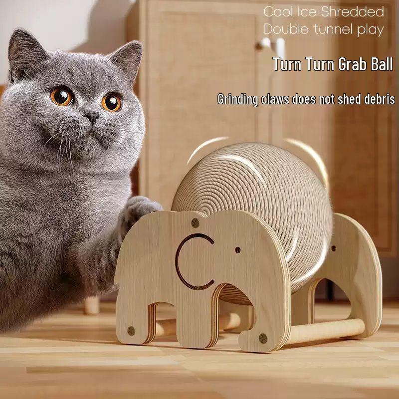 Vertikaler Kratzball für Katzen: Verschleißfester Sisal-Kratzbaum für Katzen zum Krallenschärfen und zur Selbstunterhaltung