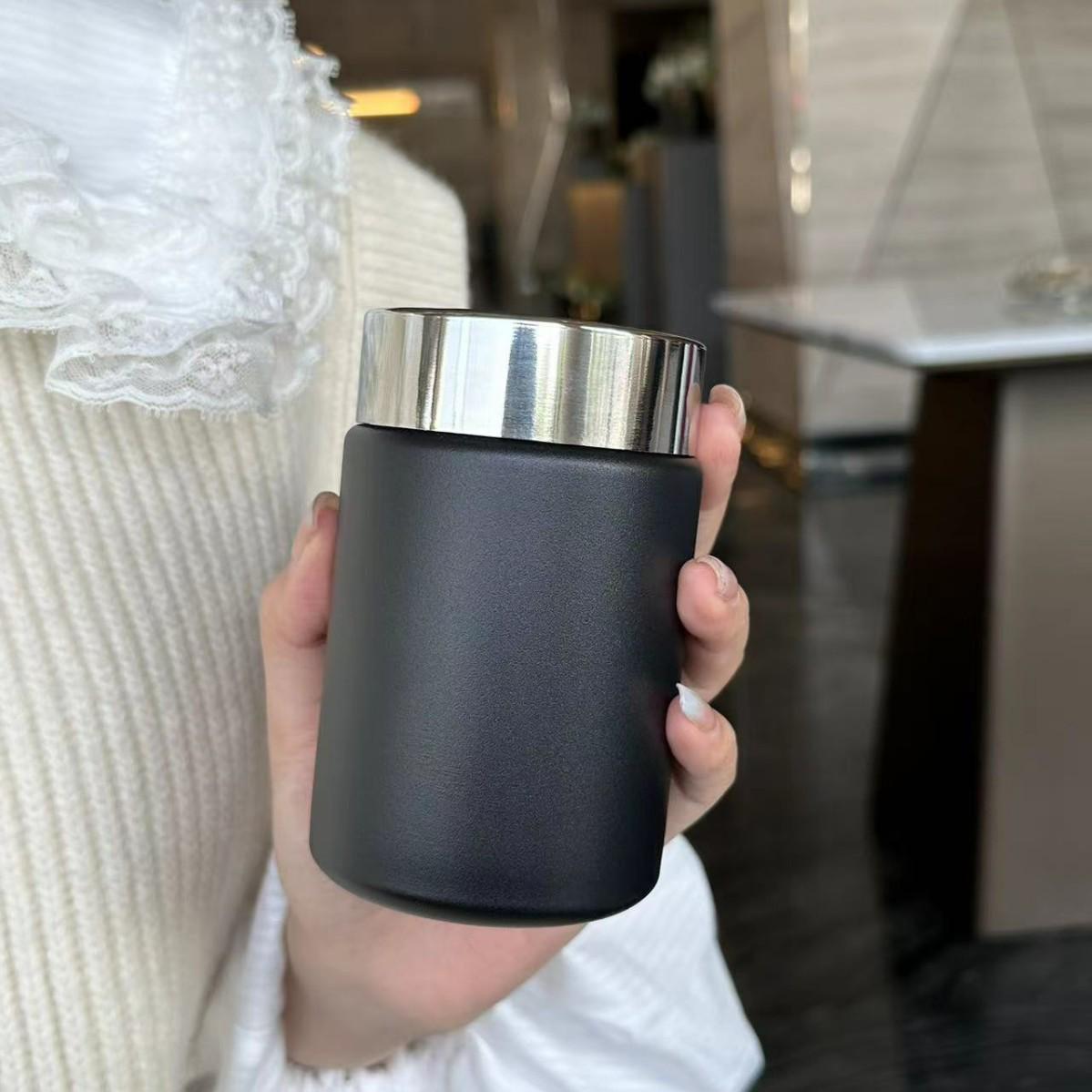 

316 Stainless Steel Insulated Children s Mini Thermal Cup 220ml чорний