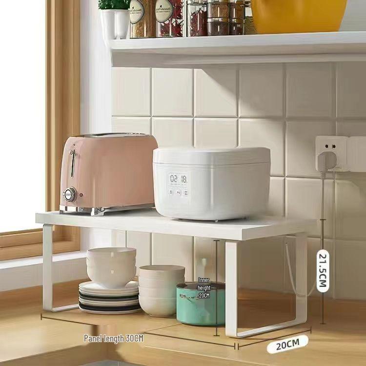 

Белая многоярусная кухонная стойка-органайзер для хранения на столешнице 50x20