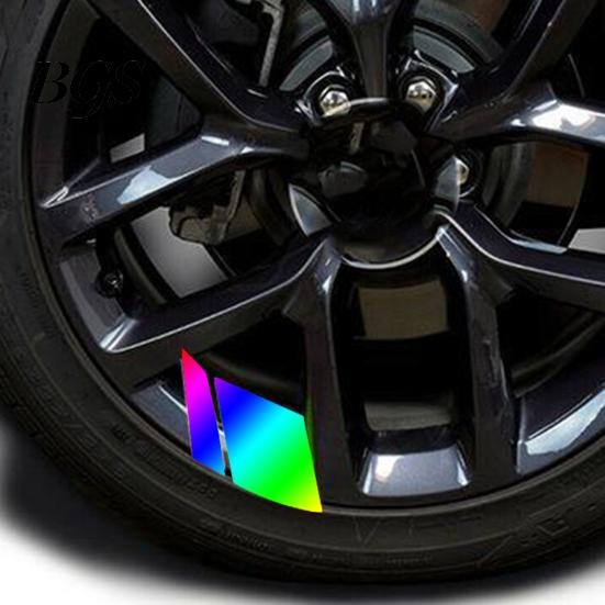 Wheel Hub Reflective Strip 6Pcs Rim Sticker Waterproof Decorative Universal Car Trim Motorcycle Vehicle Supplies Exterior
