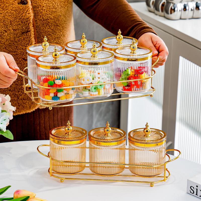 Transparent Food-Grade Plastic Storage Jars for Grains, Snacks, and Dried Goods