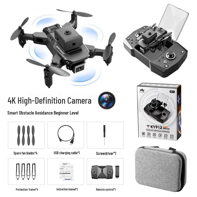 KY912 HD 4K Mini Drone with Four-Sided Obstacle Avoidance and Remote Control