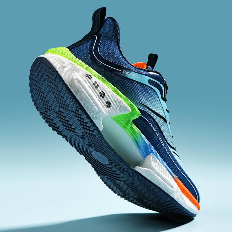 

Rotating button shoes Jueying 3 carbon plate sports shoes Men and women with the same support, stable elastic speed, lace-up-free running shoes 44