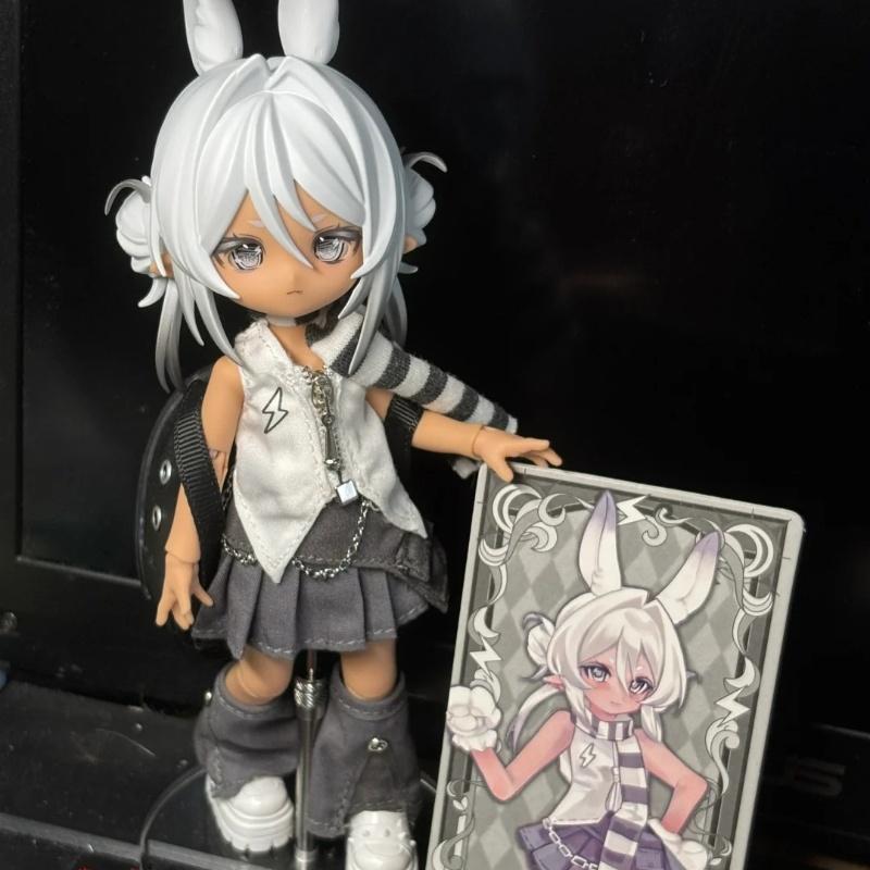 På lager Come4free 1/12 Bjd Blind Box Bonnie Meteorologisk Stjerne Språk Serie Kawaii Kanin Bjd Skrivebordsleddet Figur