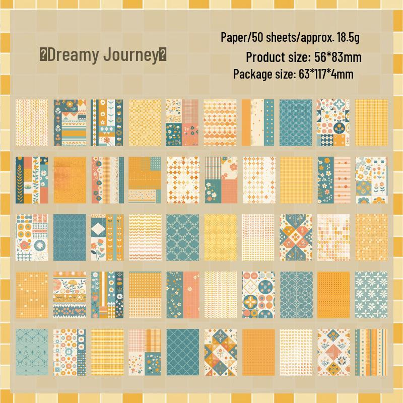 Yuezhen Vintage Emotionales Schreibheft – Dekorative Nichtklebende Materialpapier