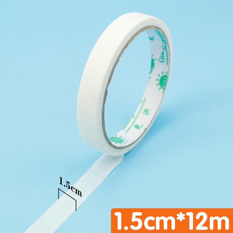 Residue-Free White Texture Paper Tape for Art Students - Decorative Edge Sealing & Spray Painting Masking Tape
