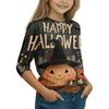 Kids Long Sleeve Halloween Print T-Shirt Round Neck Casual Top