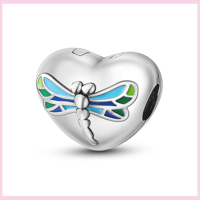 925 Silver Green Color Charms Temperament Cactus Avocado Charm Four Leaf Bead For Bracelet Jewelry Making