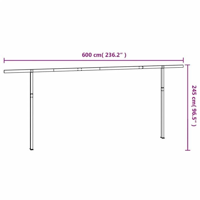 VidaXL Awning Pole Set, Replacement Awning Poles, Tent Support Pole for Terrace Patio Garden, White 315095