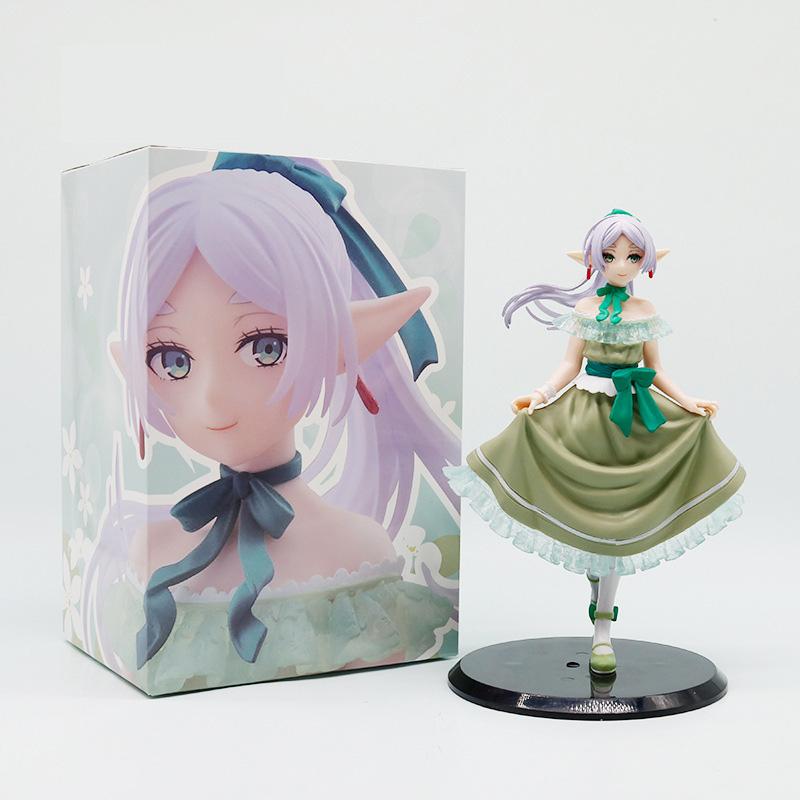 Frieren:Beyond Journey’S End Anime Figure Frieren Model Elf Girl Dress Pvc Statue Desktop Ornaments Decoration Collectors Gift