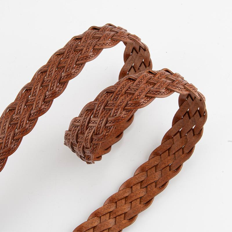Belt Non-porous Woven Belt Vintage Women's Fashion Versatile Pin Buckle Belt
