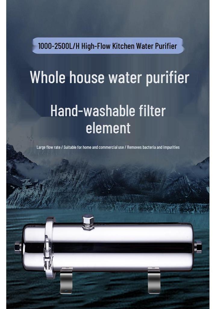 Stainless Steel High-Flow Ultrafiltration Whole House Water Purifier for Rural Well and Tap Water.