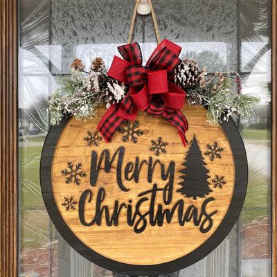 Front Door Decor | Merry Christmas | Door Hanger | Christmas Decor | Door Wreath | Gift | Home Decor | Merry Christmas Sign