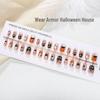 Nail Art Gilded Cat's Eye Blush Tips - 30-Piece Set, Handmade & Ready-to-Wear In XS/S/M