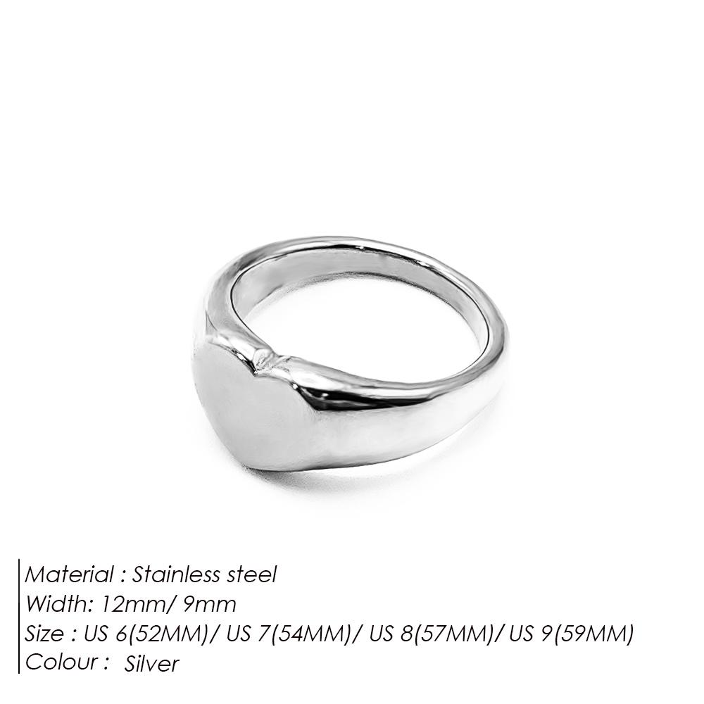 

eManco Stainless Steel Punk Style Minimalist Round Ring Gold Plated Women s Rings for Parties and Festivals 9