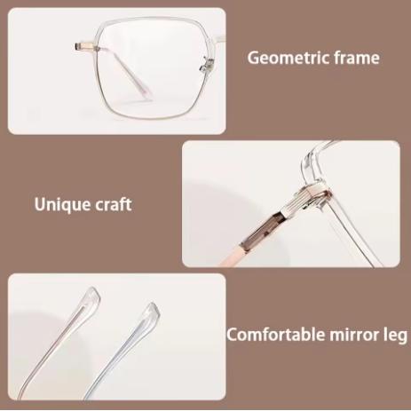 3PCS Fashionable Reading-purpose Glasses Anti Radiation Glasses Metal Eyeglass Eyeglasses for Woman Men Blue Light Filteringweight Eyewear