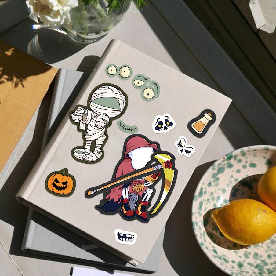 Toy Puzzle Stickers Halloween Make A Face Sticker Handicrafts Waterproof Repeat Stickers