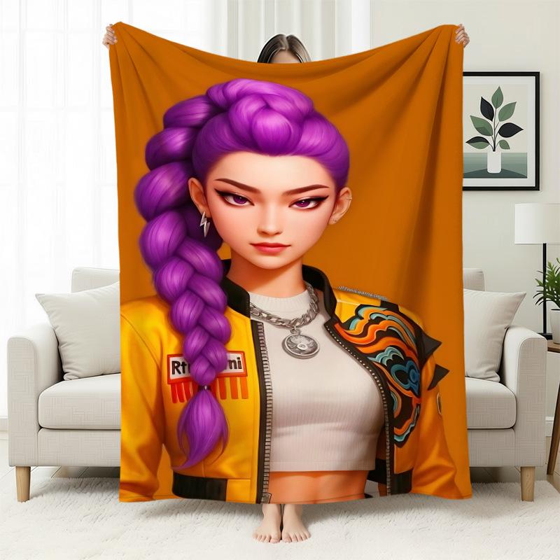 Temu Blanket Kpop Witch Hunters Blanket Flannel Blanket Office Home Sofa Blanket Nap Blanket