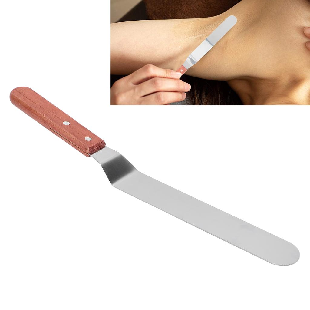 Spatules à épiler en acier inoxydable manche en bois épilation multifonction bâtonnets mélangeurs de cire
