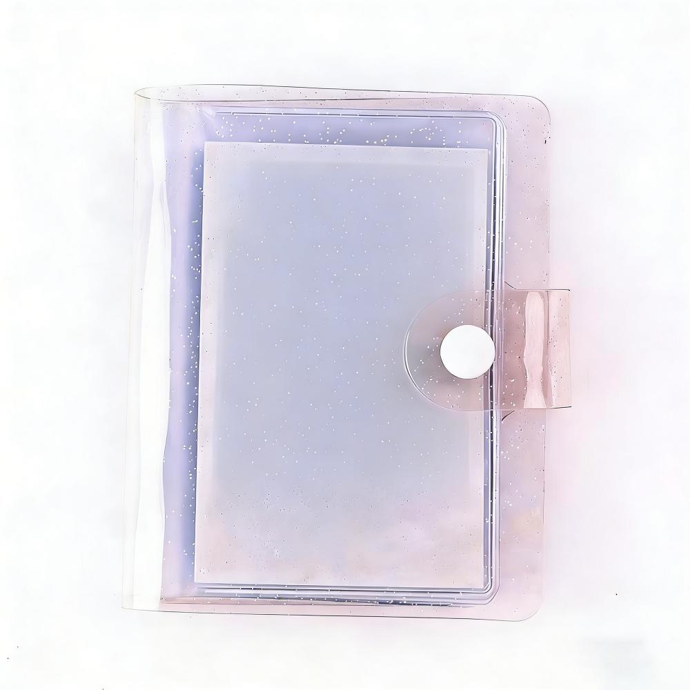Cute Mini Photo Album Transparent 3-inch Cards Storage Bag Glitter Jelly Color Photography Card Stock Instax Album Card Holder