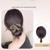 Synthetic Women Low-tied Flower Bud Band Grabber Wig Natural Simulation Lazy Ponytail Hair Extension