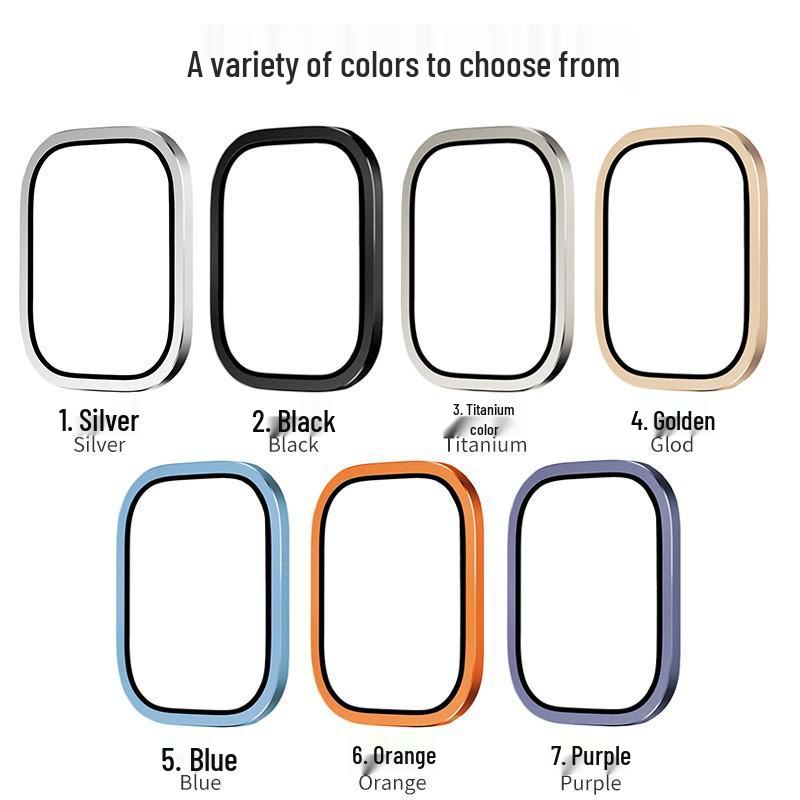 Apple Watch Ultra HD Tempered Film & Titanium Alloy Frame Bezel Protector 49mm