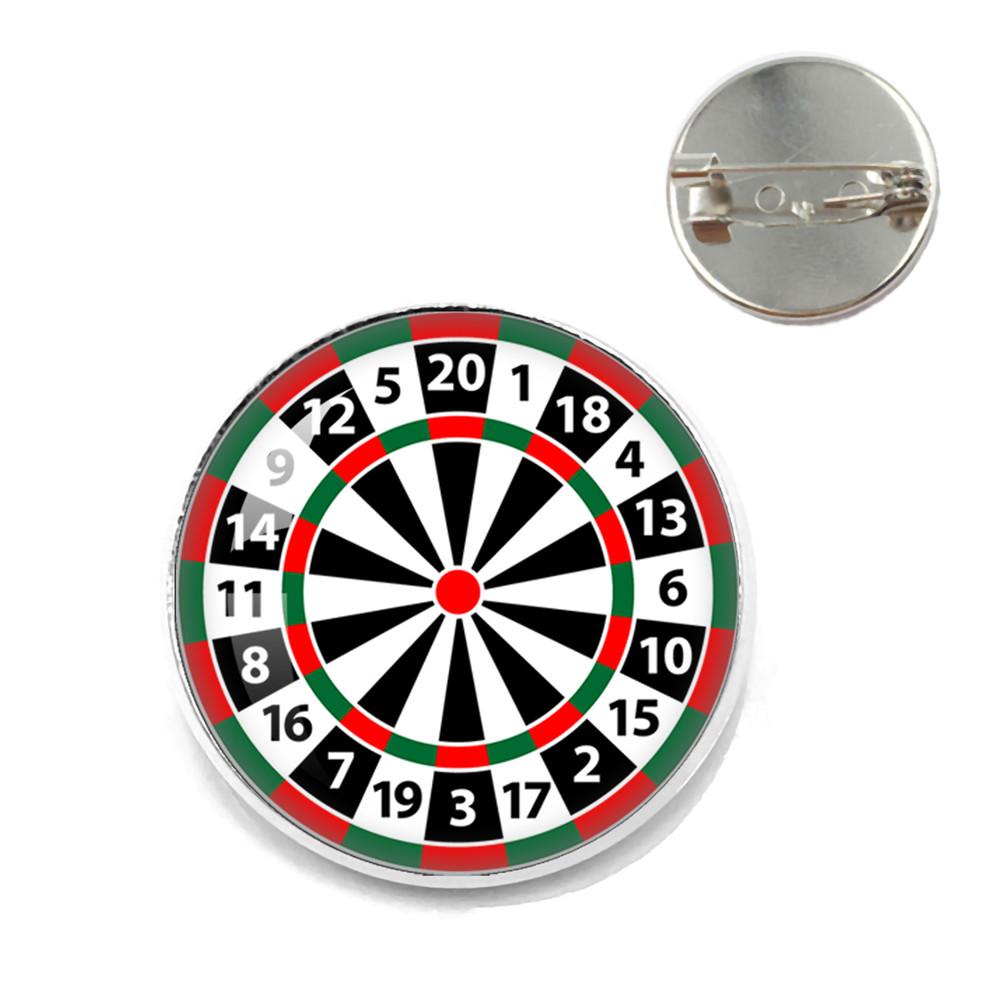 

Dart Target Charm Brooch Glass Cabochon Digital Target Brooch Friends Jewelry Gift Pin For Friends Gifts 20mm