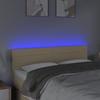 Vidaxl Zagłówek Do Łóżka Z Led, Kremowy, 144X5X78/88 Cm, Tkanina