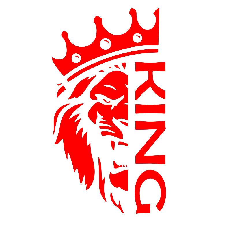 LYKX Lion with A Crown King Die-Cut Vinyl Decal Car Sticker Waterproof Auto Decors On Car Body Bumper Rear Window Laptop