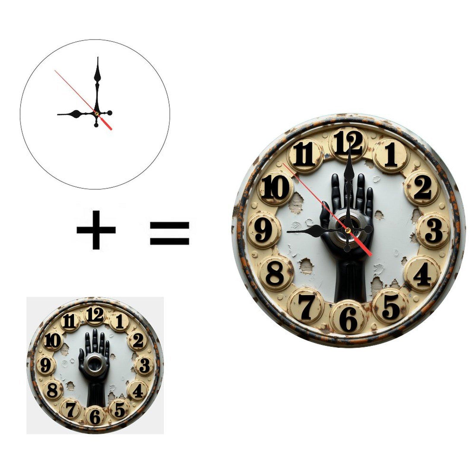 25x25cm Wood Wall Clock with Custom Logo and Text on the Front or Back (White,25*25cm/9.843*9.843inch)