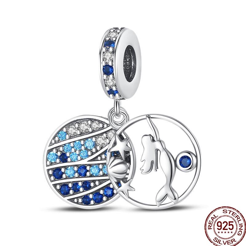 Copper Ocean Series Octopus Starfish Sea Fish Charms Beads Fit 3Mm Bracelets Diy Madam Jewelry Gift